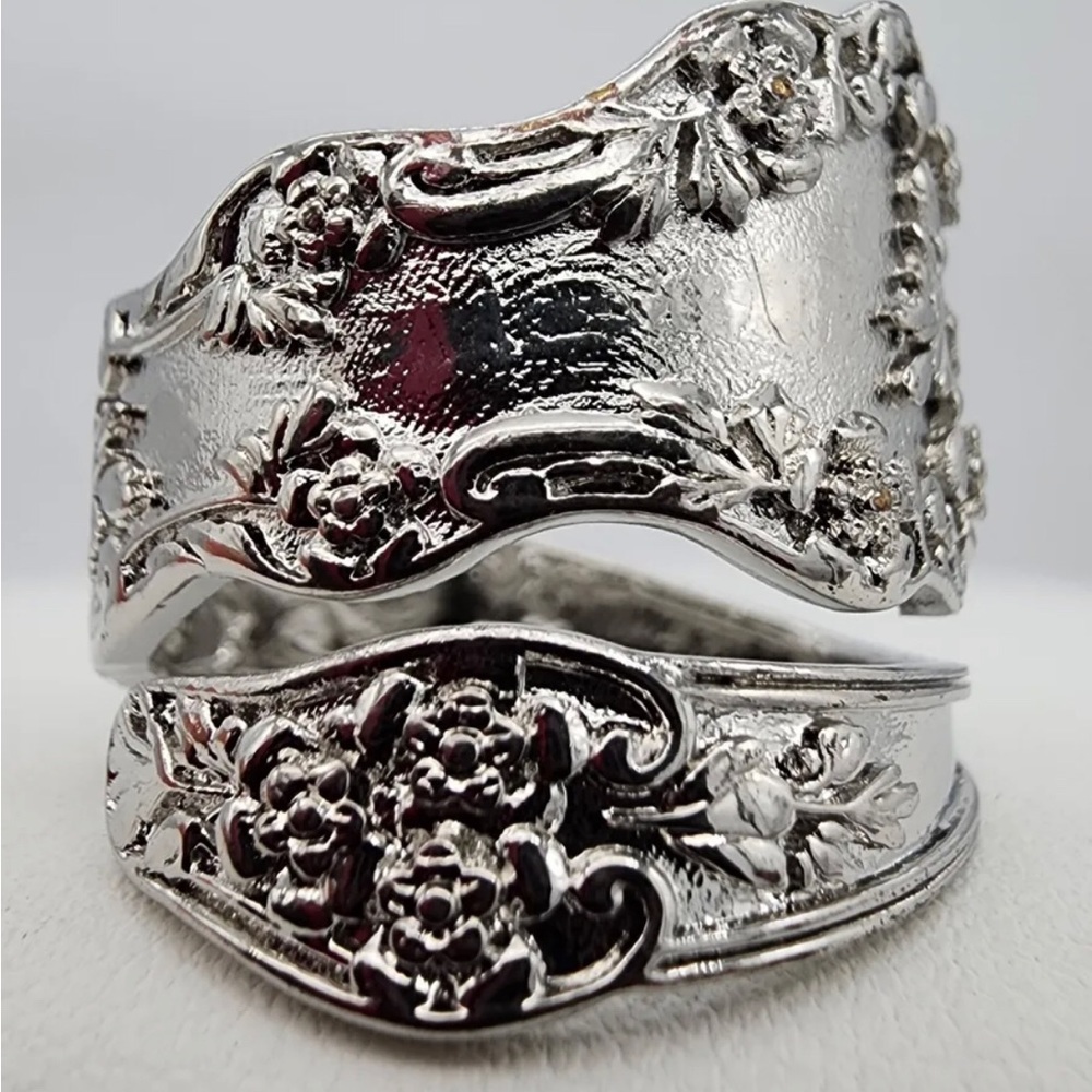 Sterling Silver 925 Spoon Wrap "Marry Me" Promise Sz 7 Ring